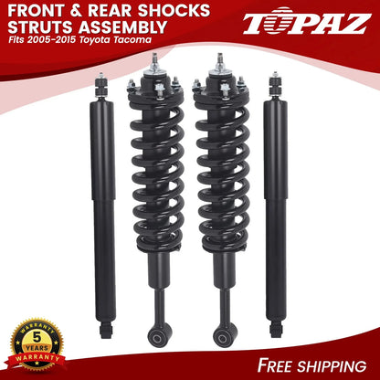 Set of 2 Front Struts with Coil Spring & Rear Shock for Toyota Tacoma (2005–2015)
