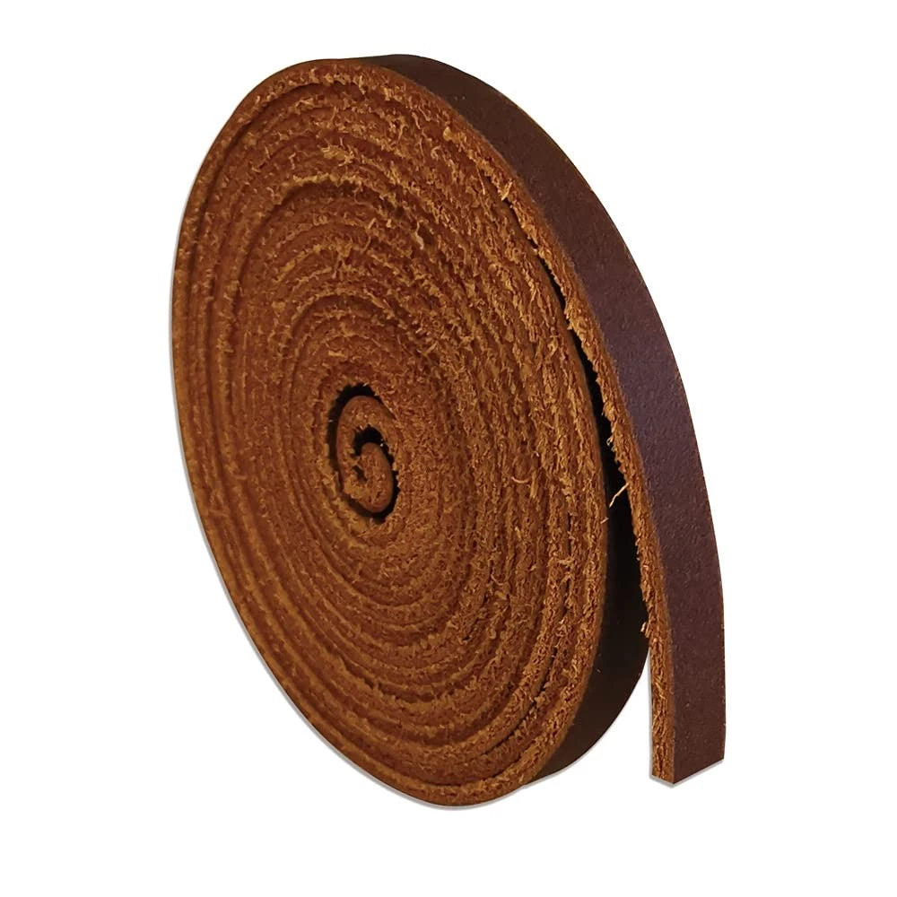 1/4 Inch Wide Genuine Leather Strip for DIY Projects (72 Inches Long)