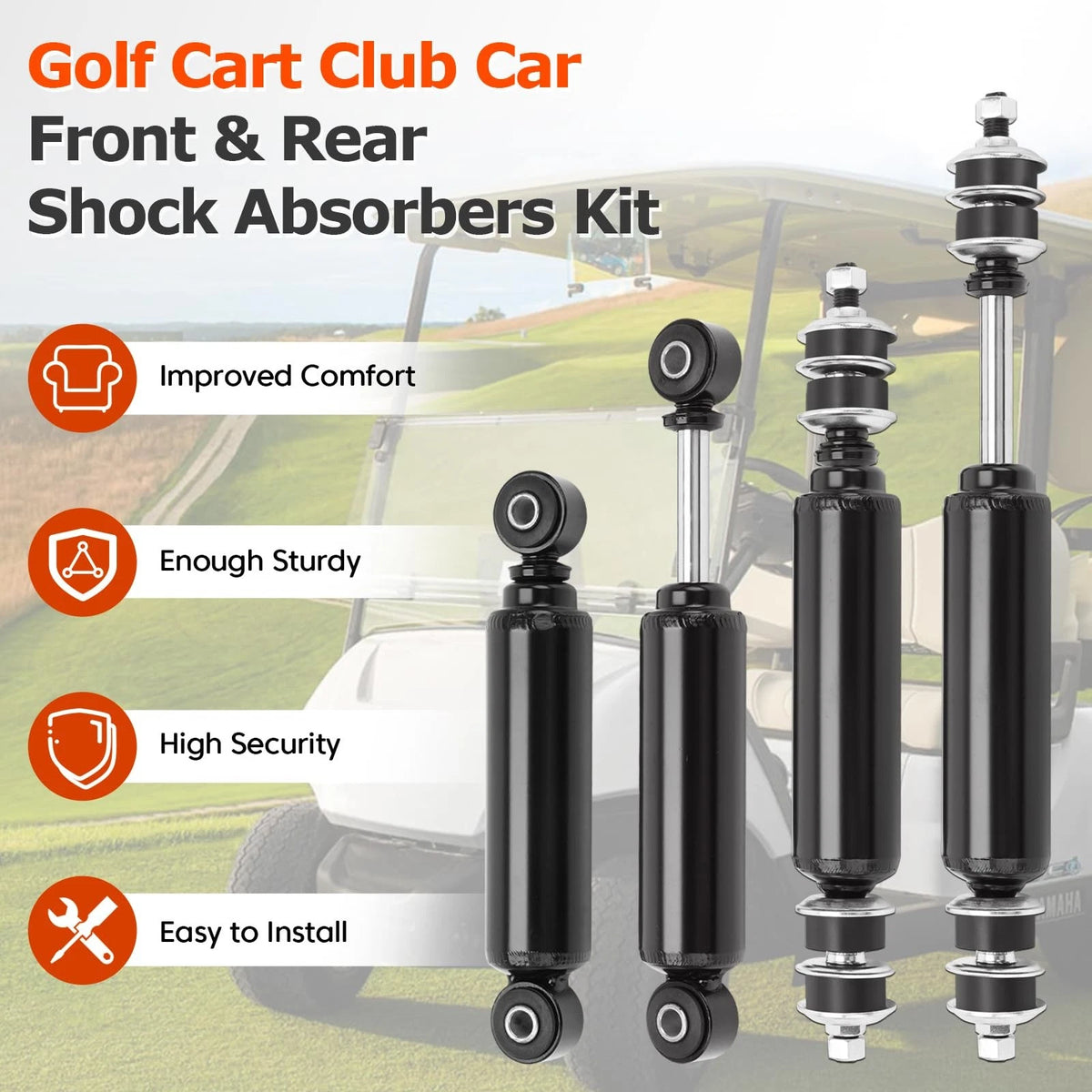 Shock Absorbers Kit for Club Car DS Golf Cart (Compatible)