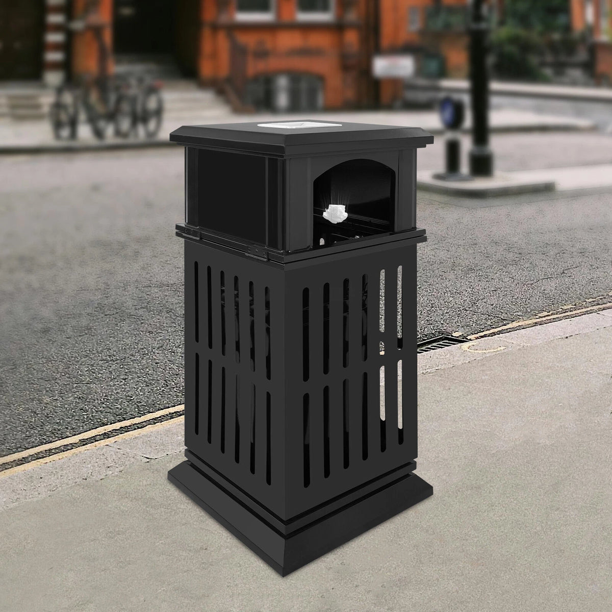 Heavy Duty Outdoor Trash Can for Commercial Use