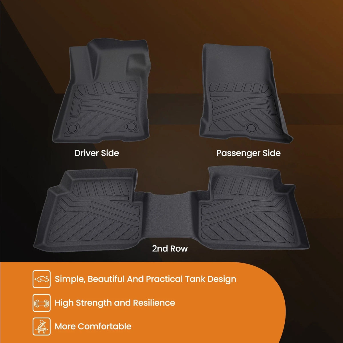 Full Coverage Carpet Floor Mats for Ford Maverick (2022–2025) TPE Waterproof