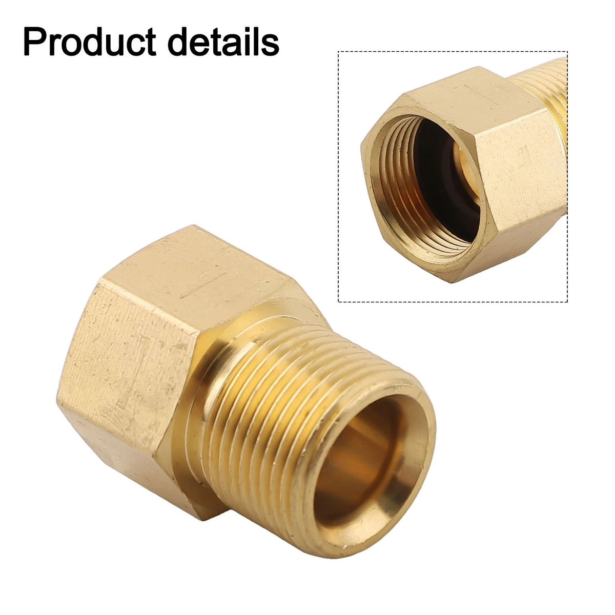 Quick Connect Adapter for Pressure Washer M22 15mm Male to M22 14mm Female