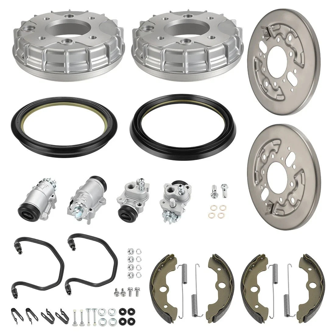 Front Brake Drum Hub Plate Shoes Kit for Honda Foreman 400 TRX400FW (1995–1998)