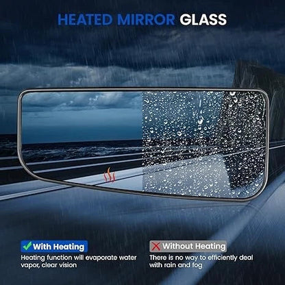 LH Heated Mirror Glass for Ford Super Duty F-250 F-350 (2017–2022)