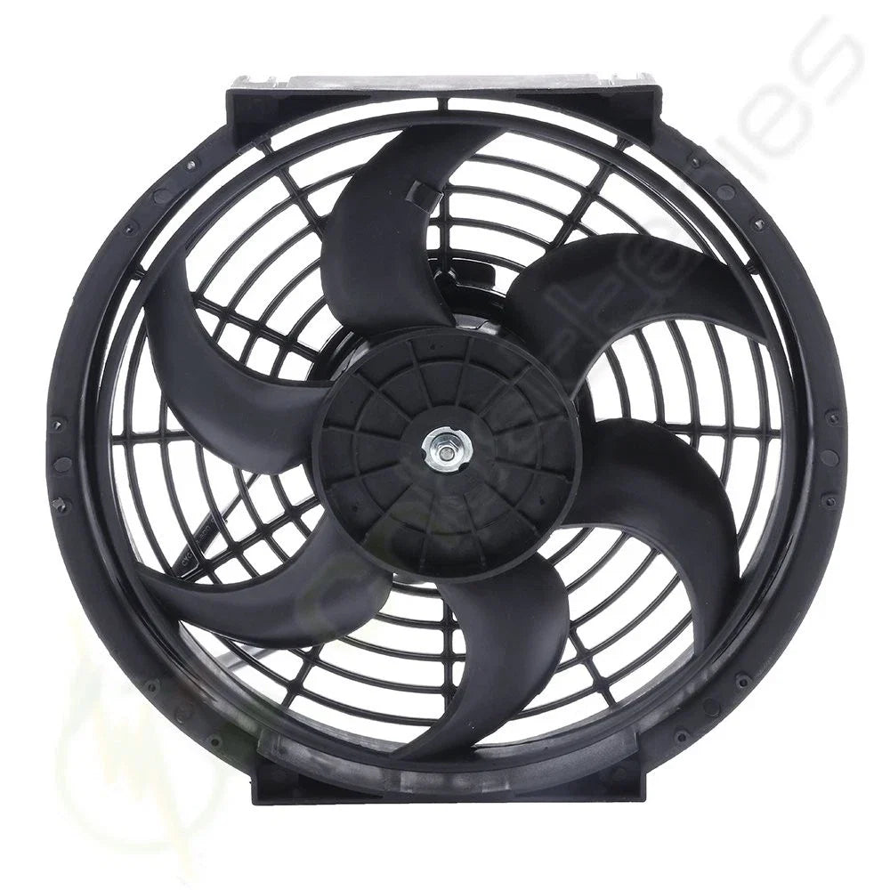 2X 10" Radiator Condenser Cooling Fan for Audi Saab Volvo BMW (Universal)