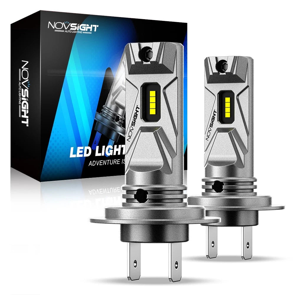 2X H7 LED Headlight Conversion Bulbs for NOVSIGHT (10000LM, 6500K)