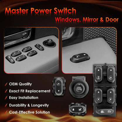 Master Power Window Mirror Door Lock Switch for Ford F-150, Lincoln Mark LT (2004–2008)