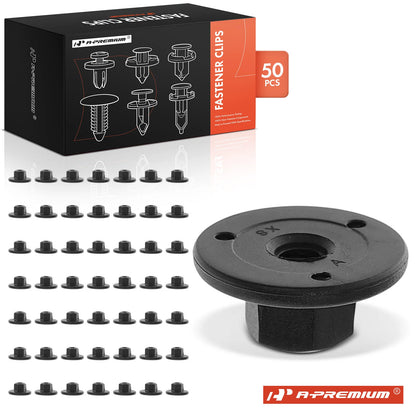 Set of 50 Nylon Hex Head Retainer Clips for BMW (07147169847, 0029905350)