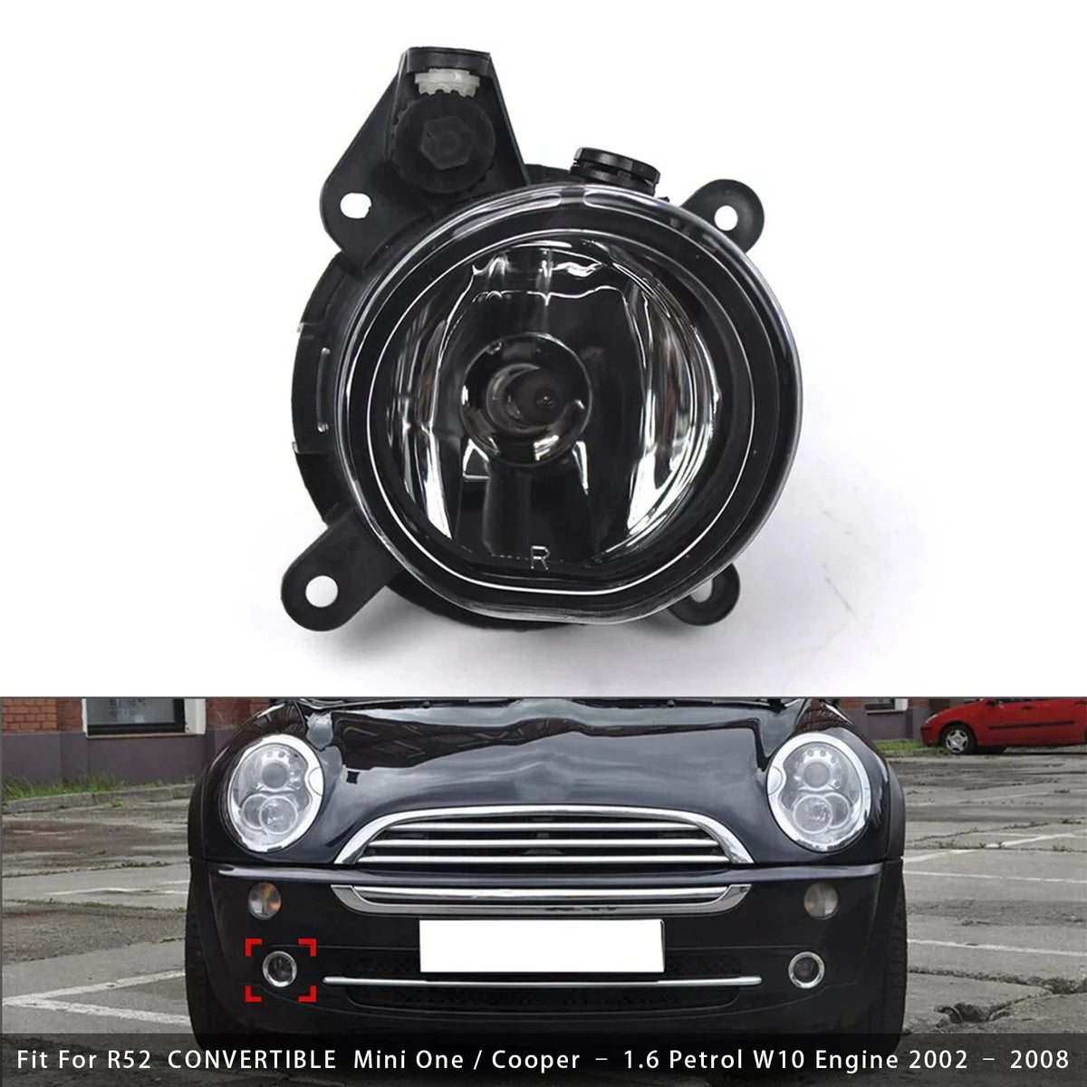 Front Bumper Right Fog Light for Mini Cooper R50 R52 R53 (63176925050)