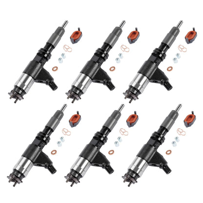6-Pack Common Rail Injectors for John Deere 4045T 6068T (RE531209 DZ100212)