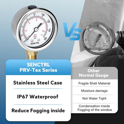 2" Dial Pressure Gauge for Automotive Applications (0-160 Psi)