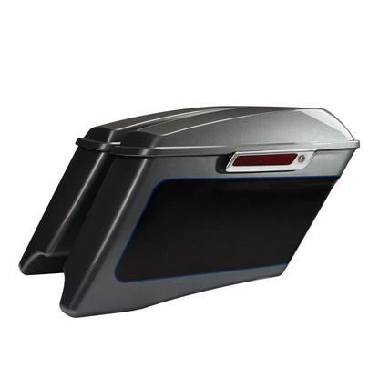 4" Hard Saddlebags for Harley Street Glide (2014–2023) Gauntlet Gray Metallic/Vivid Black