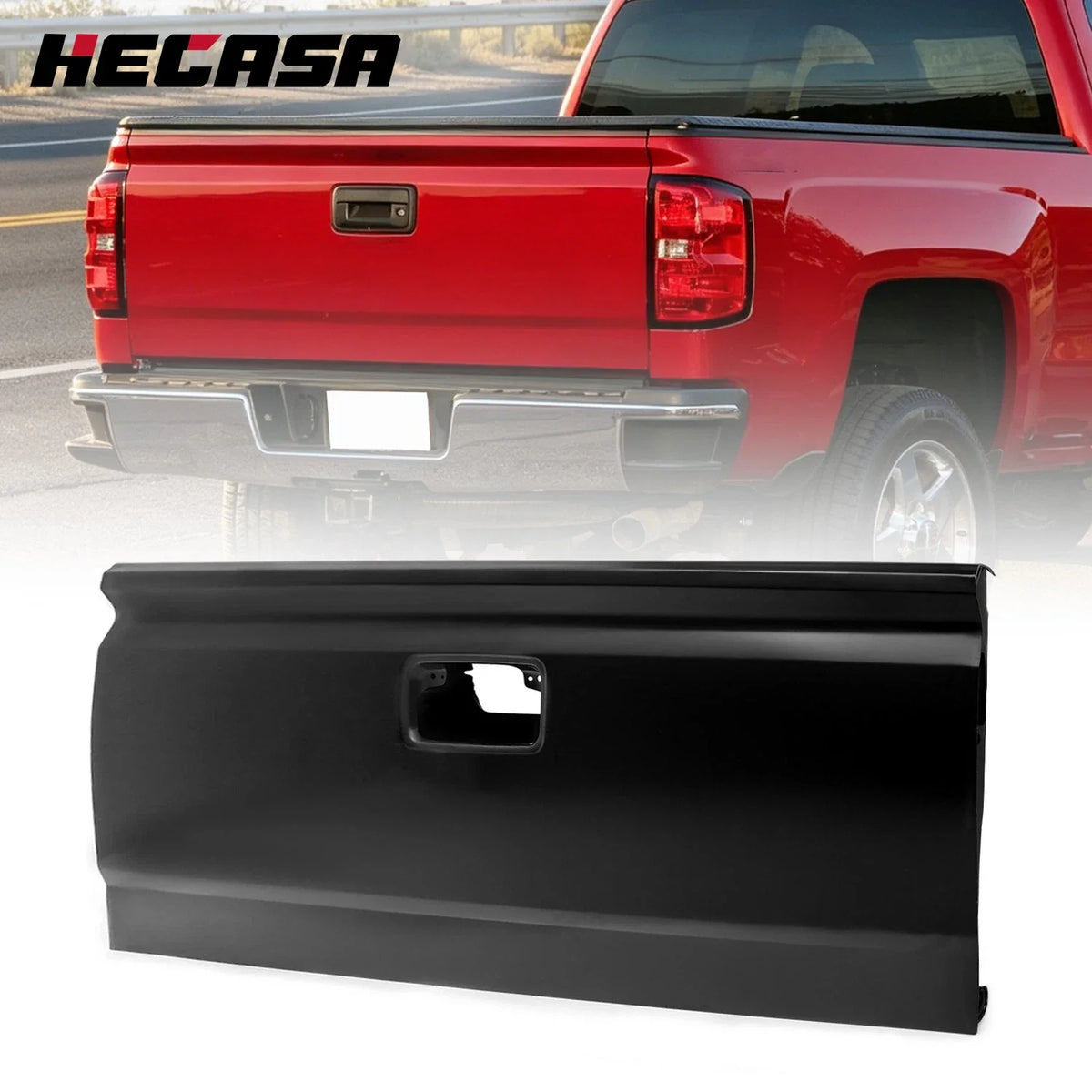 Tailgate Assembly for Chevy Silverado GMC Sierra (2014–2019) Black Steel