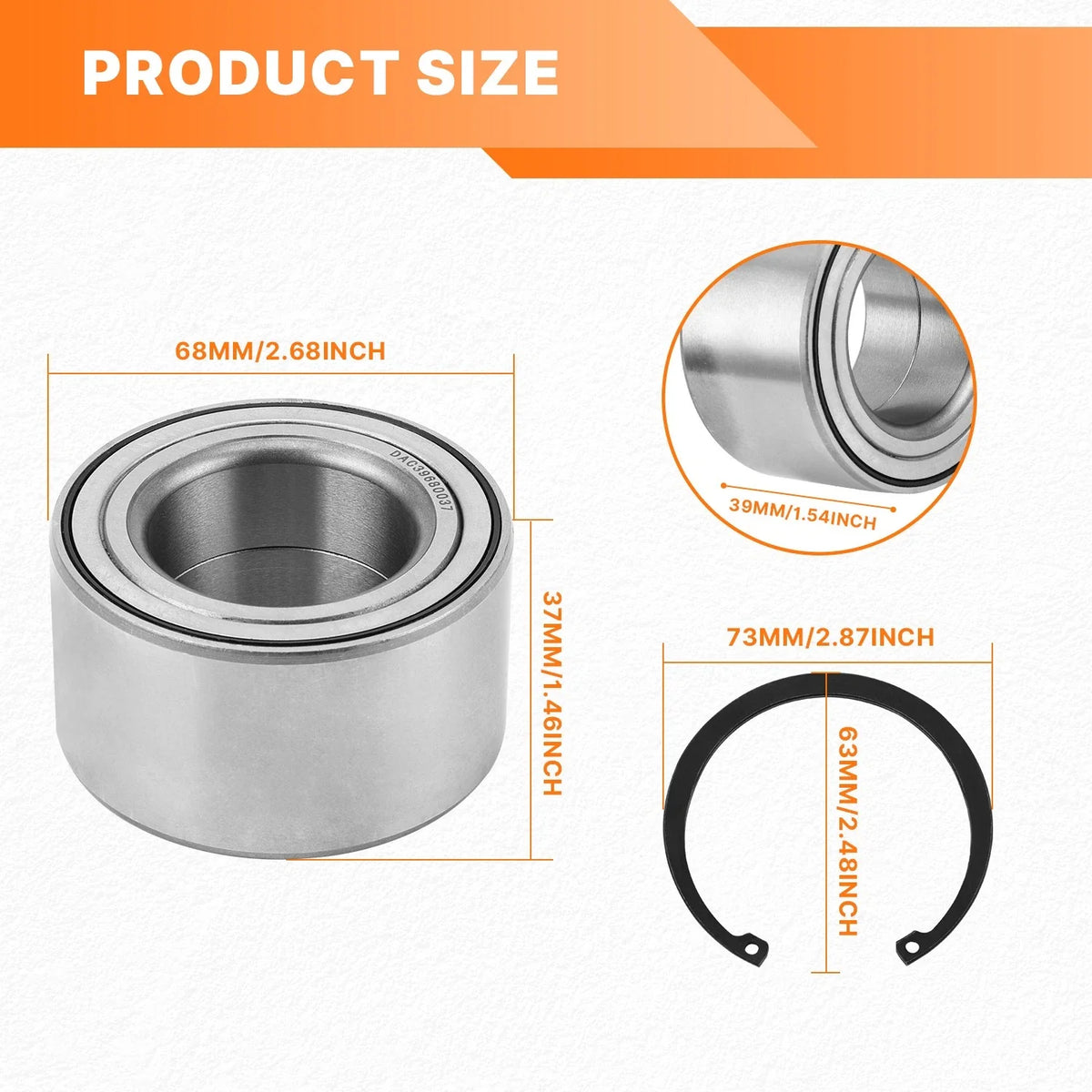 Set of 4 Wheel Bearings for Can-Am Maverick X3 (2017–2023) 293350151 293350109 293350129
