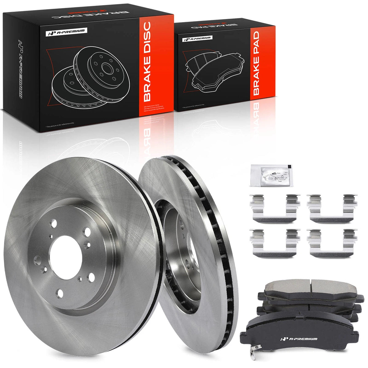 Set of 2 Front Disc Brake Rotors & Ceramic Pads for Honda Ridgeline (2006–2011) 12140069, 10311020, R-31402, P-1102