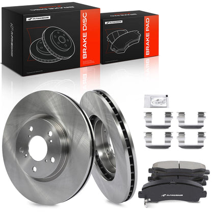 Set of 2 Front Disc Brake Rotors & Ceramic Pads for Honda Ridgeline (2006–2011) 12140069, 10311020, R-31402, P-1102