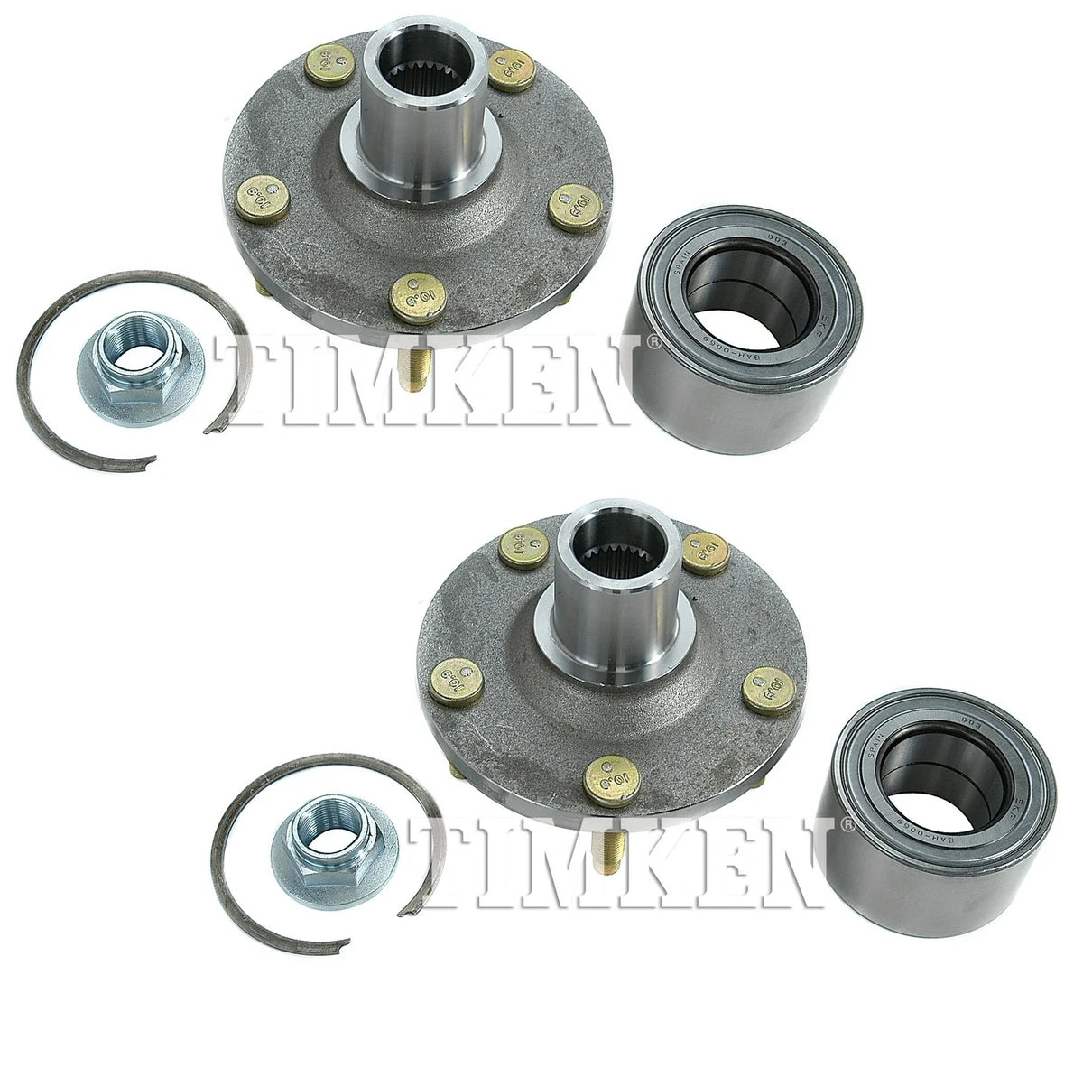 Set of 2 Front Timken Wheel Bearing & Hub Kit for Ford Mazda Tribute (2005–2006)