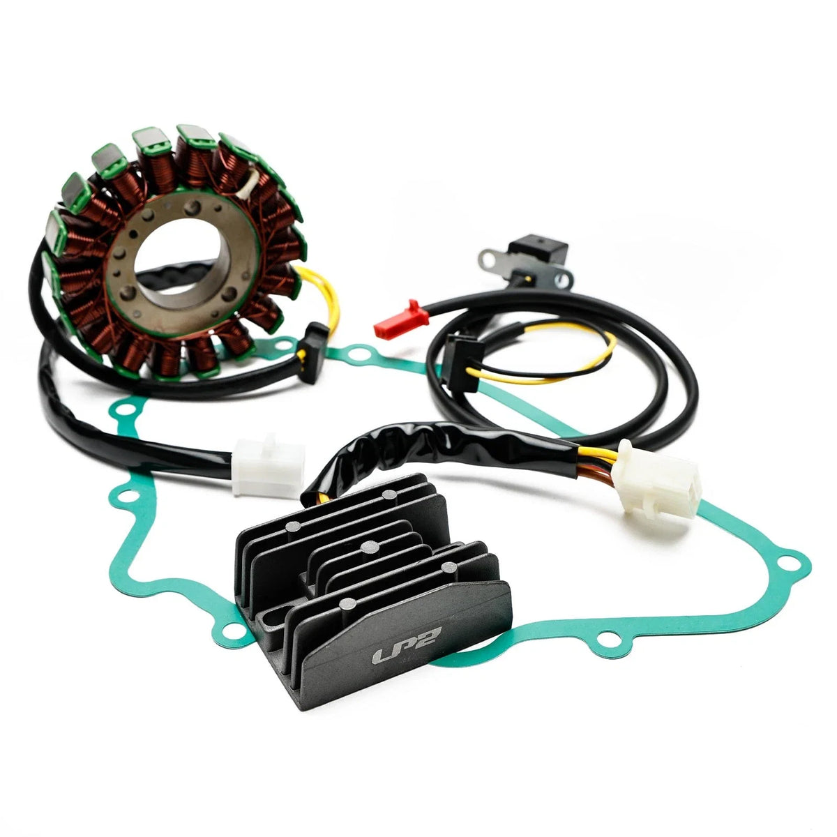 Stator + Voltage Rectifier + Gasket for Kawasaki Ninja 500/R GPZ 400/500 (1988–2009)