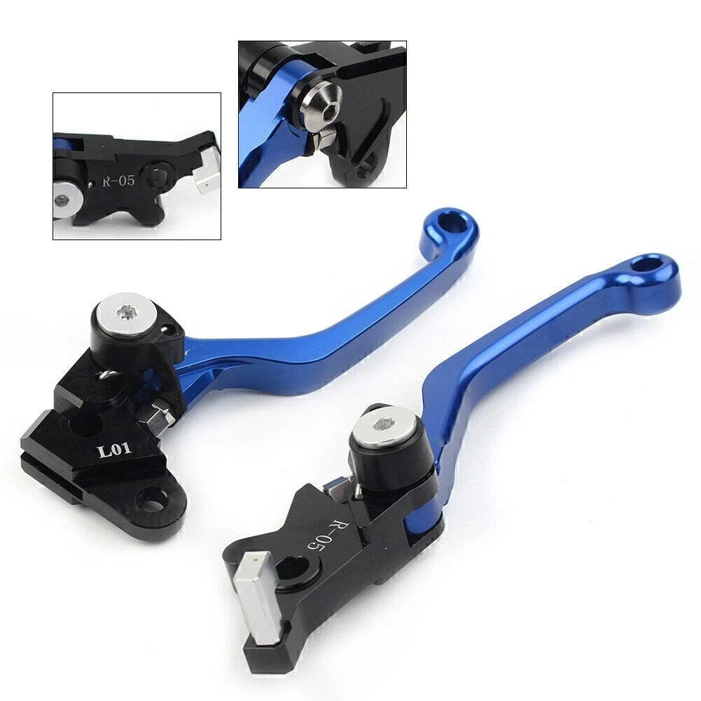 CNC Pivot Brake Clutch Levers for Honda XR250 XR400 (1995–2007) 2PCS Blue