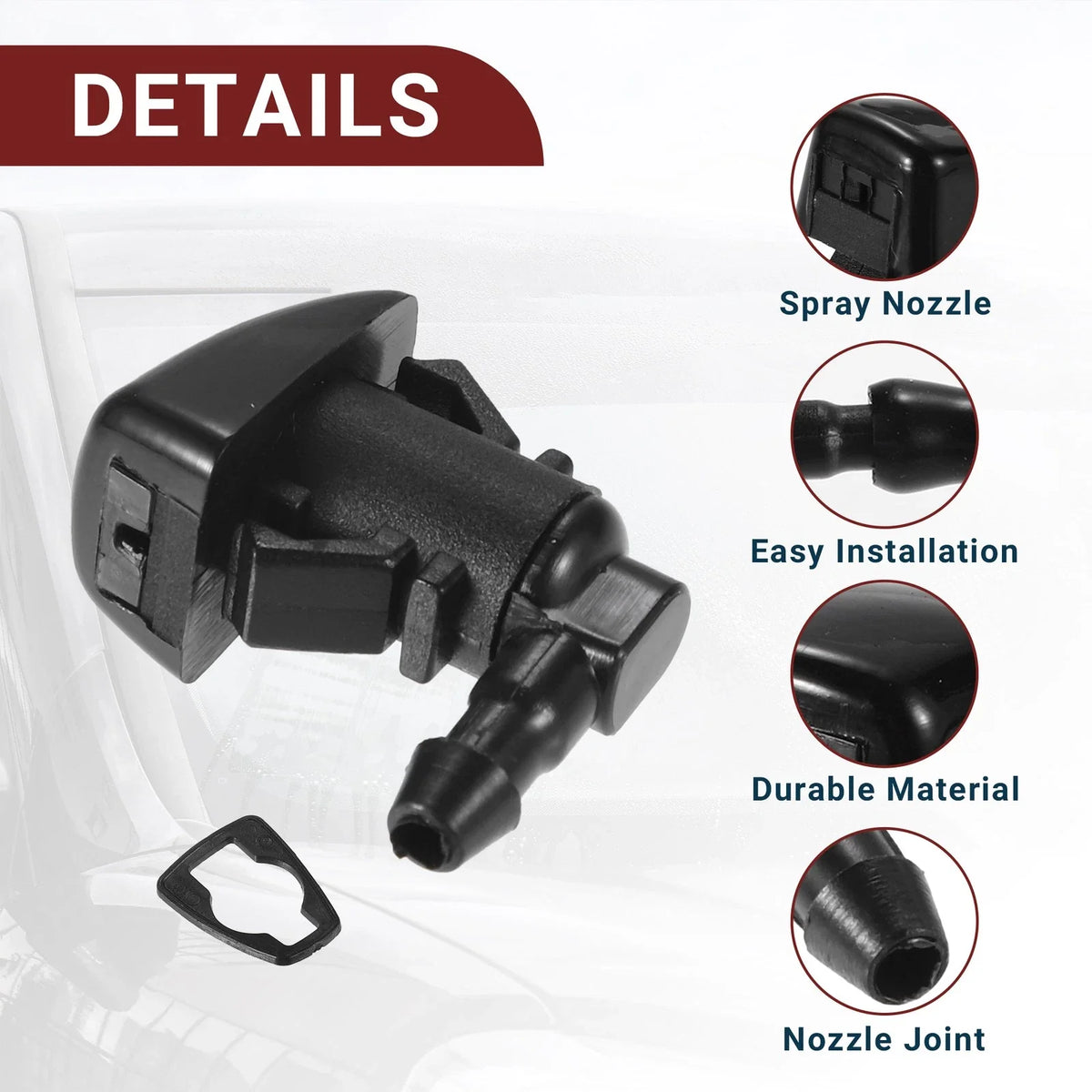 Set of 1 Windshield Washer Nozzle for Ford Edge 
