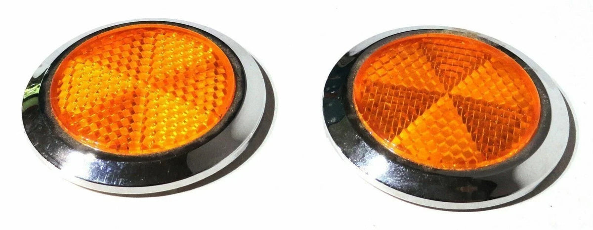 Round Reflectors 2-1/8" O.D. Amber Acrylic Lens w/Bezel for (80831)