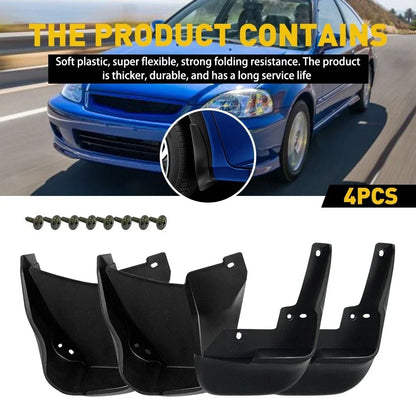 Set of 4 Mud Flaps Splash Guards for Honda Civic Sedan (1996–2000)