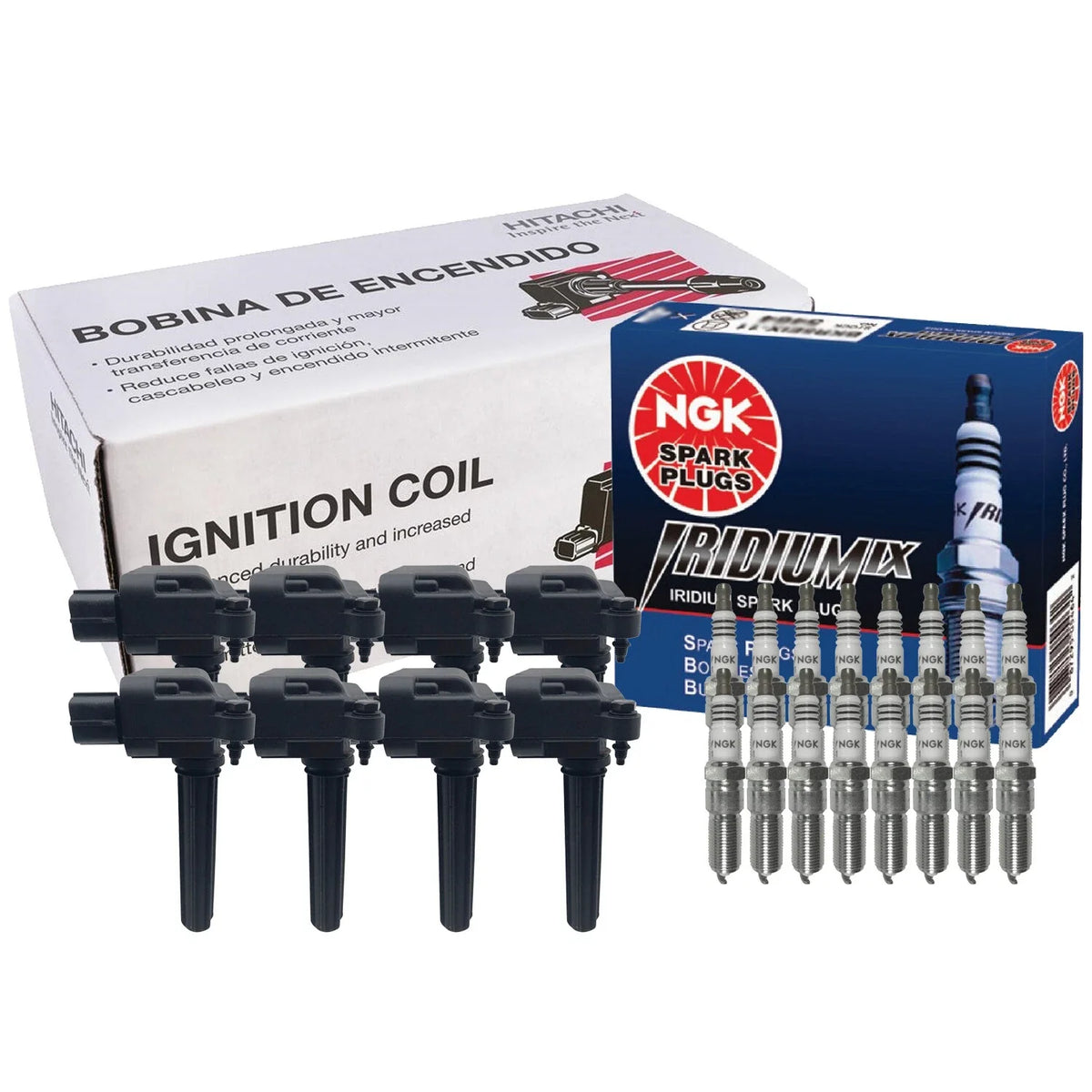 Set of 8 Ignition Coils & 16 NGK Iridium IX Spark Plugs for Chrysler Dodge