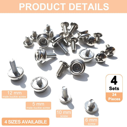 24 Pcs Stainless Steel Visor Screws for Hockey Helmet (One Size)