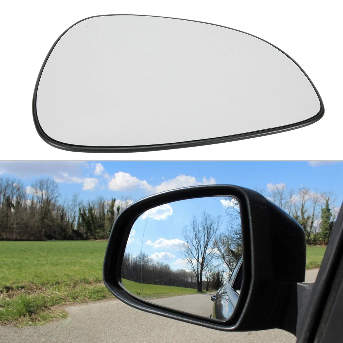 Left Rear View Wing Mirror Glass Lens for Ford Fiesta Mk7 (2008–2017)