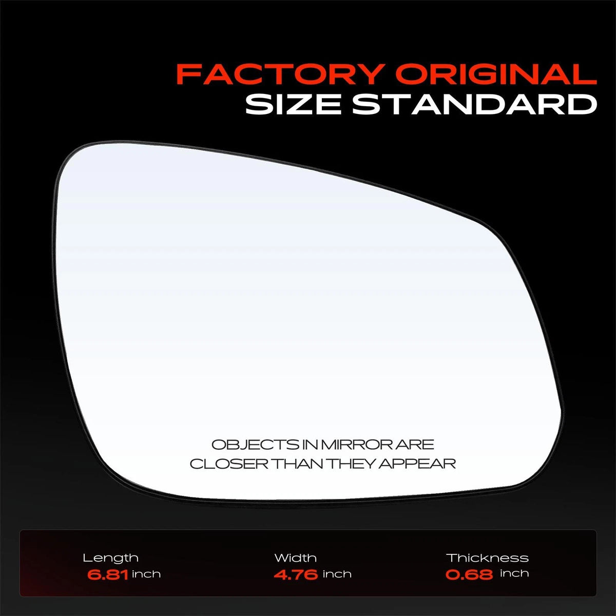 Manual Mirror Glass for Chevrolet Spark (2016–2018) GM1325170, 94781626