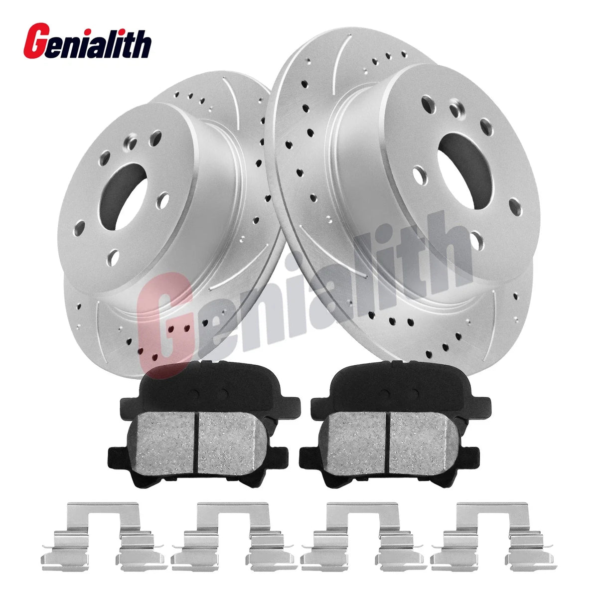 Rear Disc Brake Rotors & Ceramic Brake Pads Kit for Toyota Avalon (2000–2004)