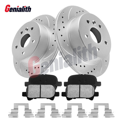 Rear Disc Brake Rotors & Ceramic Brake Pads Kit for Toyota Avalon (2000–2004)