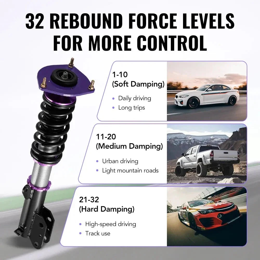 32 Levels Damper Coilovers for Nissan Sentra B16 (2007–2012)
