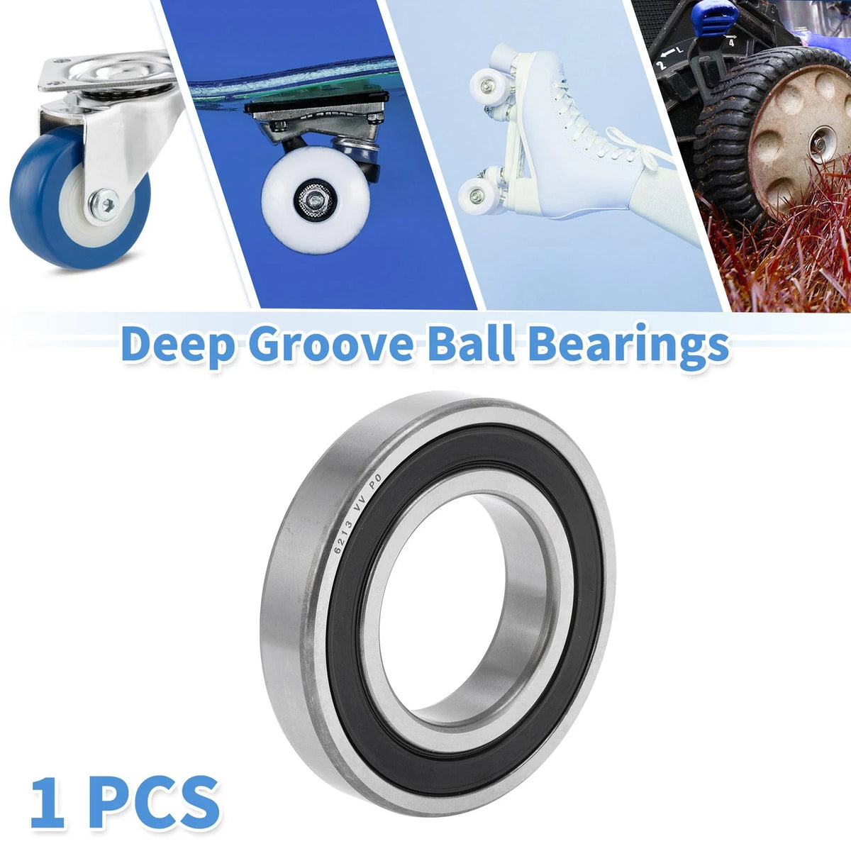 Deep Groove Ball Bearing 6213VV for Scooter Skateboard Wheel (P0 65x120x23mm)