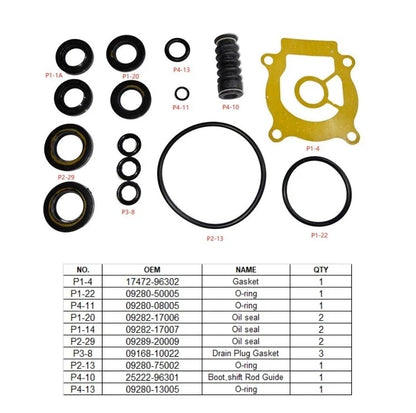 Gearcase Seal Kit for Suzuki DT DF 25 30 (25700-95D00, 18-7573)