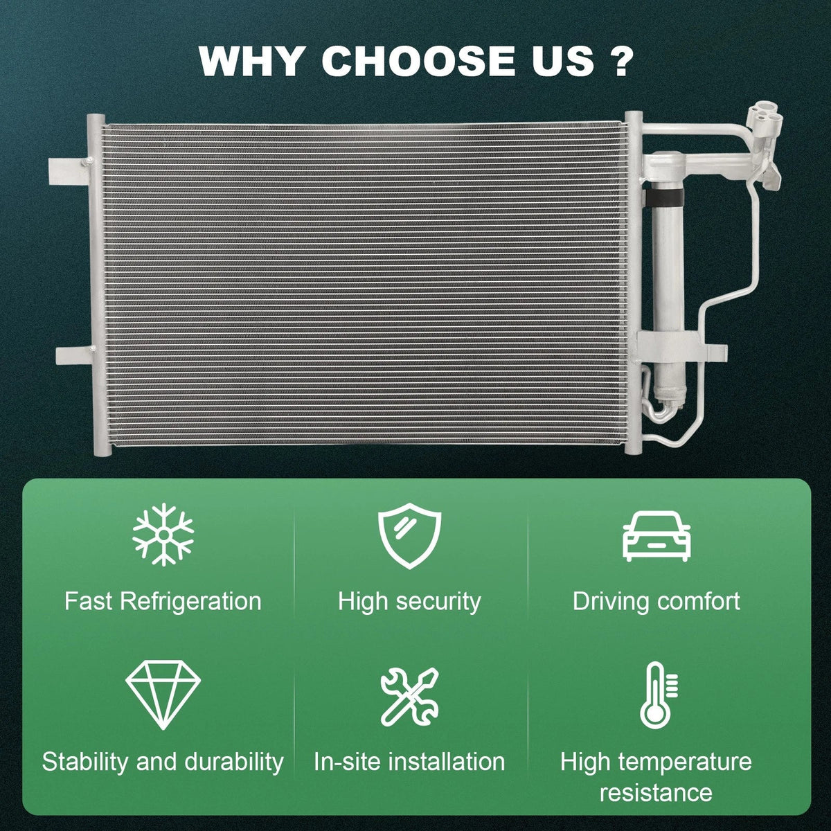Aluminum AC Condenser for Mazda 3 (2010–2013)