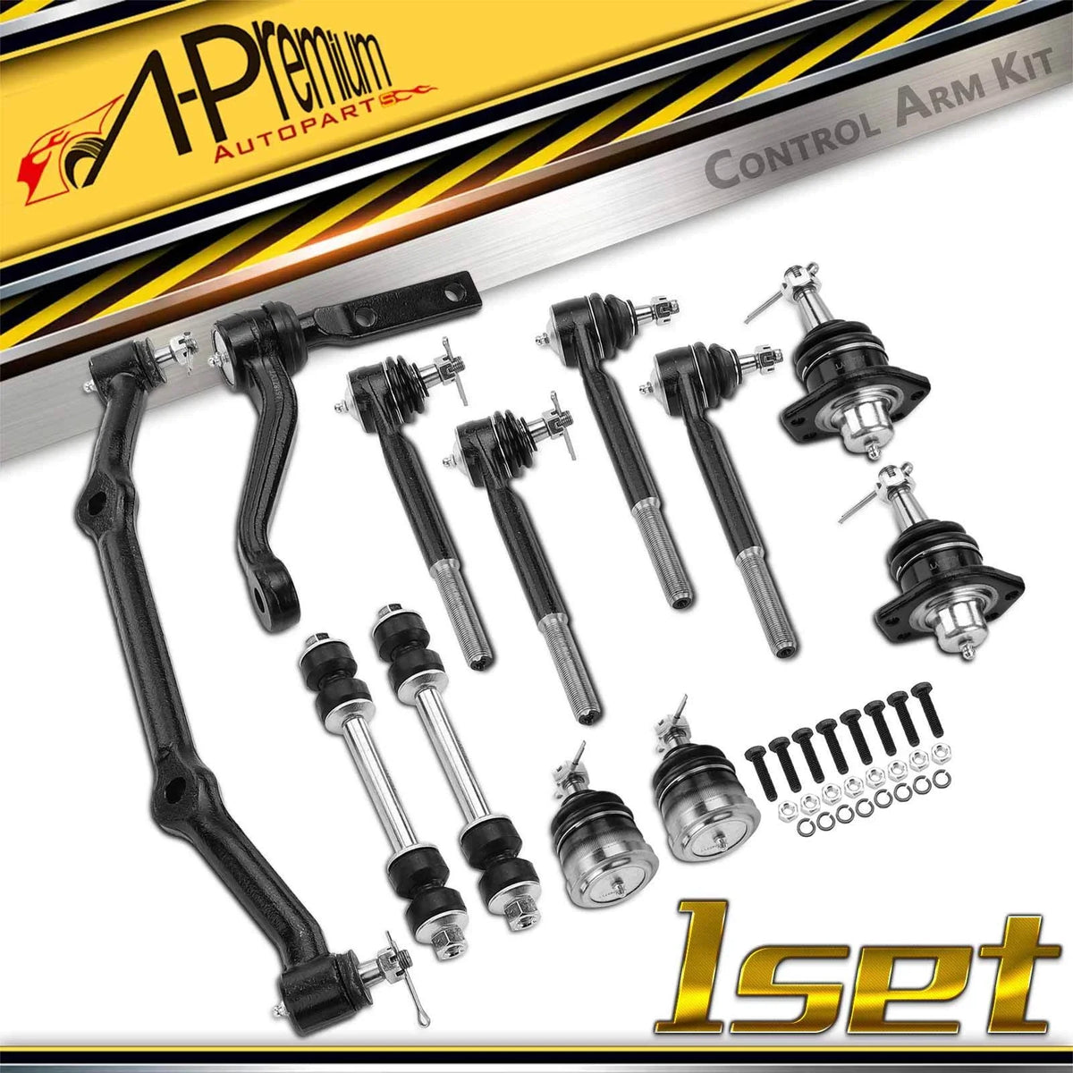 Set of 12 Front Sway Bar Link Tie Rod Ends for Chevy Blazer S10 GMC S15 Jimmy