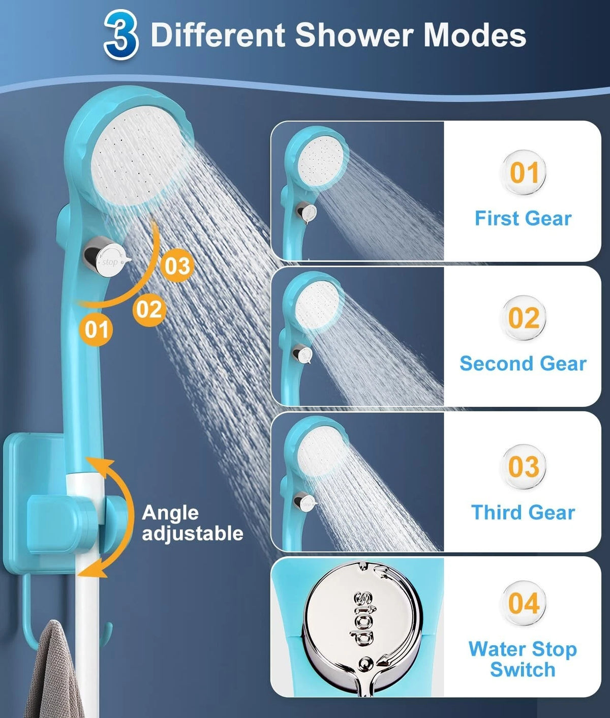Electric Rechargeable Portable Camping Shower for Camping, Hiking, Traveling