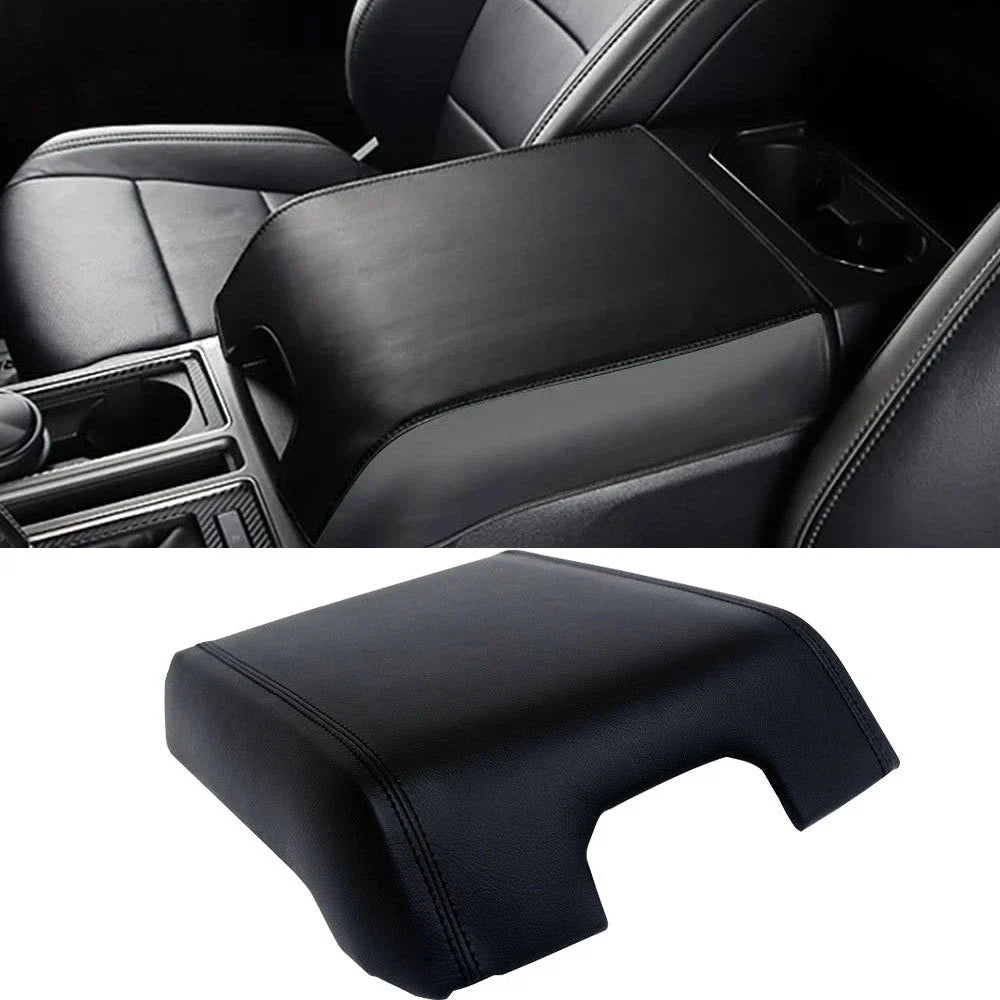 Center Console Lid Leather Armrest Cover for Ford F150 (2015–2019)