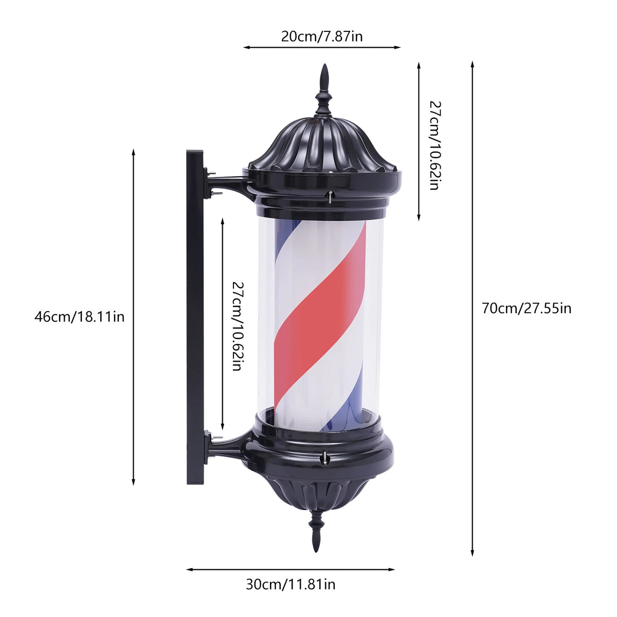 LED Barber Pole Light for Hair Salon Shop Sign