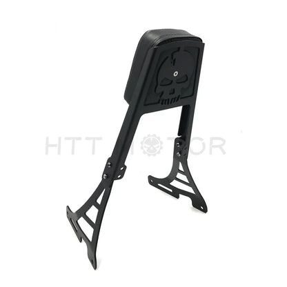 Black Backrest Sissy Bar with Leather Pad for Harley Sportster 883 1200 (2004–2023)