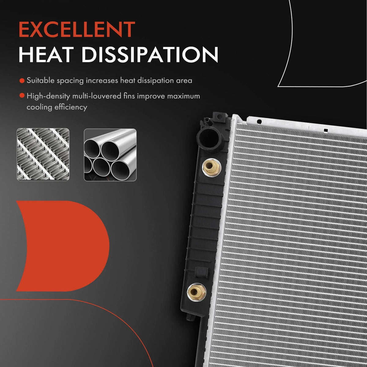 Radiator with Transmission Oil Cooler for BMW 535i 1988–1993