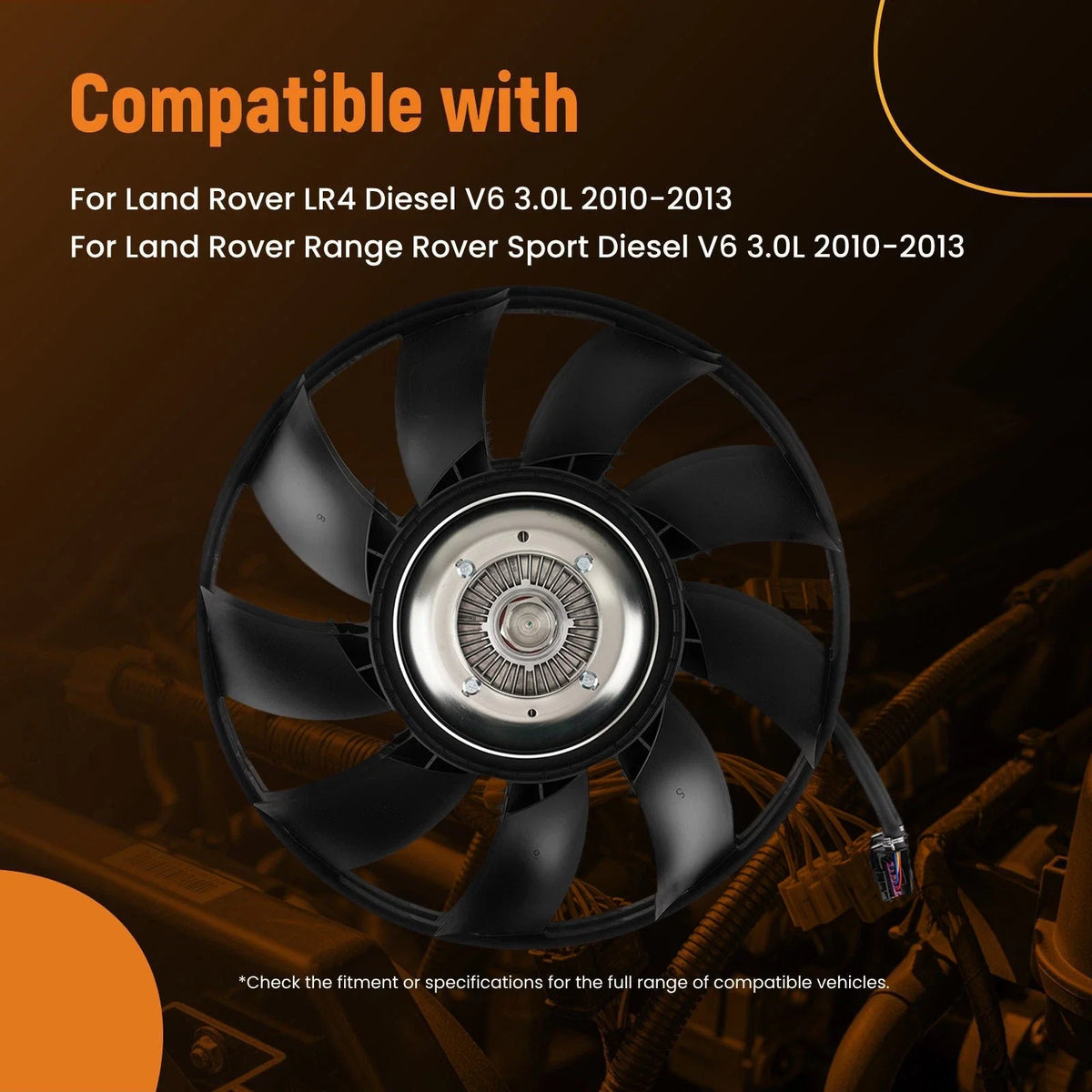 Radiator Cooling Fan Assembly for Land Rover LR4 (2010–2013) LR021990