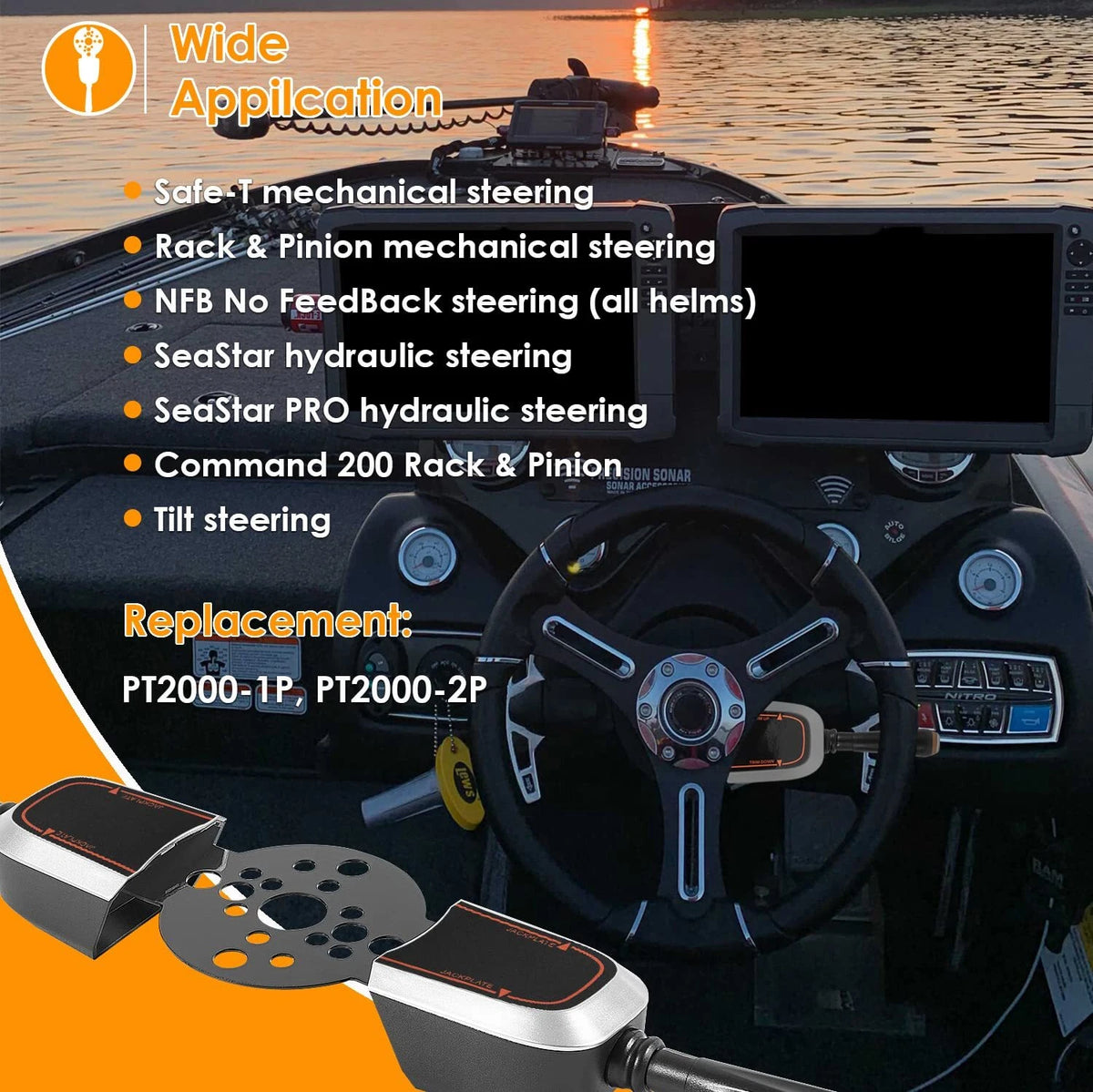 Dual Control Switch for Seastar Hydraulic Pro Blinker Trim Jack Plate (PT2000-1P)
