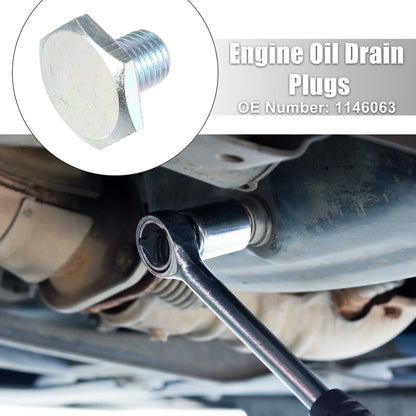Set of 1 M10x1.25 Oil Drain Plug with Washer 1146063 for Ford