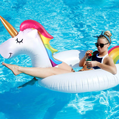 2 Pack Flamingo Pool Floats with Beach Balls, 46'' Large