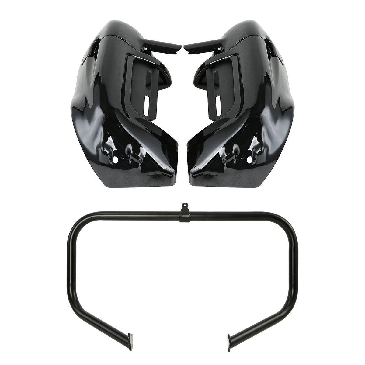 Lower Vented Leg Fairings & Engine Bar for Harley Street Road Glide (2009–2013)