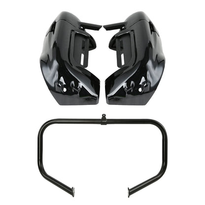 Lower Vented Leg Fairings & Engine Bar for Harley Street Road Glide (2009–2013)