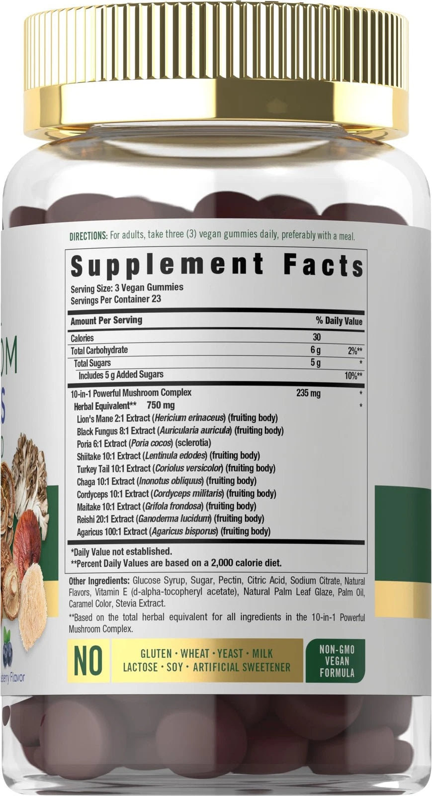 Carlyle Mushroom Complex Gummies for General Use (70 Count)
