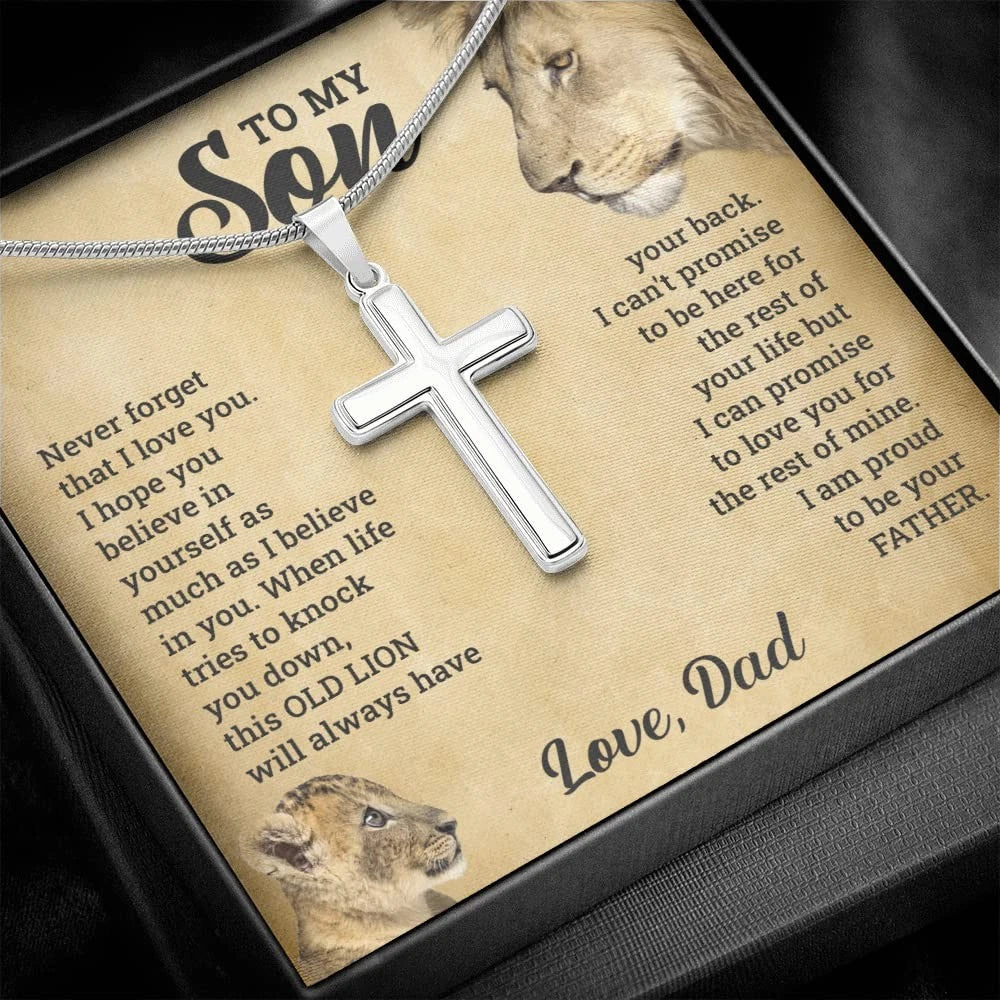 Mother Necklace for FG Mall To My Son From Mom and Dad (Medium)